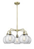 INNOVATIONS 516-5CR-AB-G122-8 Athens 5 26 inch Chandelier Antique Brass