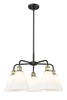 INNOVATIONS 516-5CR-BAB-GBC-81 Berkshire 5 26 inch Chandelier Black Antique Brass