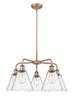 INNOVATIONS 516-5CR-AC-GBC-84 Berkshire 5 26 inch Chandelier Antique Copper