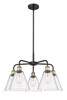 INNOVATIONS 516-5CR-BAB-GBC-84 Berkshire 5 26 inch Chandelier Black Antique Brass