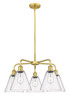 INNOVATIONS 516-5CR-SG-GBC-84 Berkshire 5 26 inch Chandelier Satin Gold