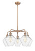 INNOVATIONS 516-5CR-AC-G654-8 Cindyrella 5 26 inch Chandelier Antique Copper
