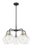 INNOVATIONS 516-5CR-BAB-G654-8 Cindyrella 5 26 inch Chandelier Black Antique Brass