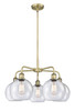 INNOVATIONS 516-5CR-AB-G124-8 Athens 5 26 inch Chandelier Antique Brass