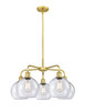 INNOVATIONS 516-5CR-SG-G124-8 Athens 5 26 inch Chandelier Satin Gold