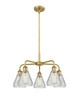 INNOVATIONS 516-5CR-BB-G275 Conesus 5 24 inch Chandelier Brushed Brass