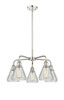INNOVATIONS 516-5CR-PN-G275 Conesus 5 24 inch Chandelier Polished Nickel