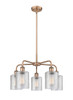 INNOVATIONS 516-5CR-AC-G112 Cobbleskill 5 23 inch Chandelier Antique Copper