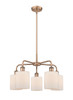 INNOVATIONS 516-5CR-AC-G111 Cobbleskill 5 23 inch Chandelier Antique Copper