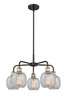 INNOVATIONS 516-5CR-BAB-G105 Belfast 5 24 inch Chandelier Black Antique Brass