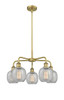 INNOVATIONS 516-5CR-BB-G105 Belfast 5 24 inch Chandelier Brushed Brass