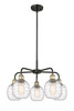 INNOVATIONS 516-5CR-BAB-G1013 Belfast 5 24 inch Chandelier Black Antique Brass