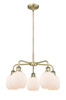 INNOVATIONS 516-5CR-AB-G101 Belfast 5 24 inch Chandelier Antique Brass