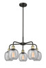 INNOVATIONS 516-5CR-BAB-G104 Belfast 5 24 inch Chandelier Black Antique Brass