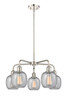 INNOVATIONS 516-5CR-PN-G104 Belfast 5 24 inch Chandelier Polished Nickel