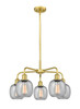 INNOVATIONS 516-5CR-SG-G104 Belfast 5 24 inch Chandelier Satin Gold