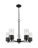 INNOVATIONS 428-5CR-BK-G428-7SDY Bolivar 5 25 inch Chandelier Matte Black