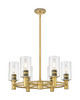 INNOVATIONS 434-6CR-BB-G434-7CL Crown Point 6 24 inch Chandelier Brushed Brass