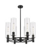 INNOVATIONS 434-6CR-BK-G434-12CL Crown Point 6 24 inch Chandelier Matte Black