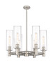 INNOVATIONS 434-6CR-PN-G434-12CL Crown Point 6 24 inch Chandelier Polished Nickel
