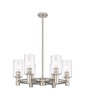 INNOVATIONS 434-6CR-SN-G434-7CL Crown Point 6 24 inch Chandelier Satin Nickel