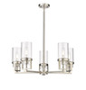 INNOVATIONS 426-5CR-SN-G426-8CL Utopia 5 24 inch Chandelier Satin Nickel