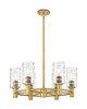 INNOVATIONS 434-6CR-BB-G434-7DE Crown Point 6 24 inch Chandelier Brushed Brass