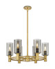 INNOVATIONS 434-6CR-BB-G434-7SM Crown Point 6 24 inch Chandelier Brushed Brass