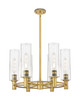 INNOVATIONS 434-6CR-BB-G434-12SDY Crown Point 6 24 inch Chandelier Brushed Brass