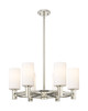 INNOVATIONS 434-6CR-PN-G434-7WH Crown Point 6 24 inch Chandelier Polished Nickel