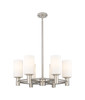 INNOVATIONS 434-6CR-SN-G434-7WH Crown Point 6 24 inch Chandelier Satin Nickel