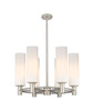 INNOVATIONS 434-6CR-SN-G434-12WH Crown Point 6 24 inch Chandelier Satin Nickel