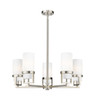 INNOVATIONS 426-5CR-SN-G426-8WH Utopia 5 24 inch Chandelier Satin Nickel