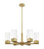 INNOVATIONS 427-6CR-BB-G427-9CL Claverack 6 28.375 inch Chandelier Brushed Brass