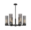 INNOVATIONS 427-6CR-BK-G427-14SM Claverack 6 28.375 inch Chandelier Matte Black