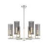 INNOVATIONS 427-6CR-PN-G427-14SM Claverack 6 28.375 inch Chandelier Polished Nickel