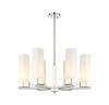 INNOVATIONS 427-6CR-PN-G427-14WH Claverack 6 28.375 inch Chandelier Polished Nickel