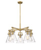 INNOVATIONS 411-5CR-BB-G411-7CL Newton Cone 5 26 inch Chandelier Brushed Brass