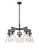 INNOVATIONS 411-5CR-BK-G411-7CL Newton Cone 5 26 inch Chandelier Matte Black