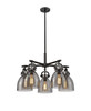 INNOVATIONS 410-5CR-BK-G412-7SM Newton Bell 5 26 inch Chandelier Matte Black