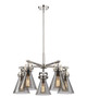INNOVATIONS 411-5CR-PN-G411-7SM Newton Cone 5 26 inch Chandelier Polished Nickel