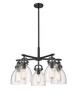 INNOVATIONS 410-5CR-BK-G412-7SDY Newton Bell 5 26 inch Chandelier Matte Black