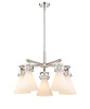 INNOVATIONS 411-5CR-PN-G411-7WH Newton Cone 5 26 inch Chandelier Polished Nickel
