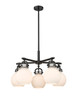 INNOVATIONS 410-5CR-BK-G410-7WH Newton Sphere 5 26 inch Chandelier Matte Black