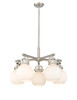 INNOVATIONS 410-5CR-SN-G410-7WH Newton Sphere 5 26 inch Chandelier Satin Nickel