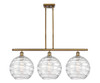 INNOVATIONS 516-3I-BB-G1213-12 Deco Swirl 3 Light 36 inch Island Light Brushed Brass