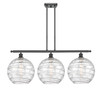 INNOVATIONS 516-3I-BK-G1213-12 Deco Swirl 3 Light 36 inch Island Light Matte Black