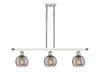 INNOVATIONS 516-3I-WPC-G1213-6SM Deco Swirl 3 Light 36 inch Island Light White and Polished Chrome