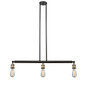 INNOVATIONS 213-BAB Bare Bulb 3 Light Island Light part of the Franklin Restoration Collection Black Antique Brass