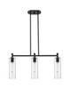 INNOVATIONS 434-3I-BK-G434-12CL Crown Point 3 30.5 inch Island Lighting Matte Black